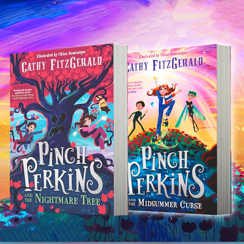 预售 英文原版 Pinch Perkins and the Midsummer Curse 2册 品奇·珀金斯与仲夏的诅咒 噩梦之树 儿童奇幻魔法冒险故事书