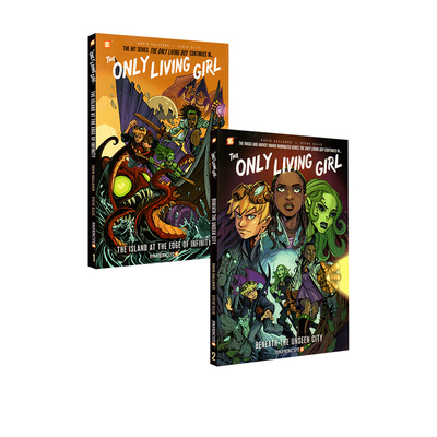 英文原版 The Only Living Girl系列 2册 奇幻冒险全彩漫画绘本图画书 The Island At The Edge Of Inifinity 青少年课外阅读