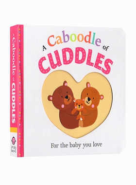 英文原版 A Caboodle of Cuddles 纸板触摸书 低幼启蒙阅读 动物认知 反义词 亲子互动绘本 Roger Priddy