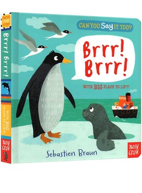 英文原版绘本 Can You Say It Too? Brrr Brrr 极地动物 你也可以这样说吗 重复句型 儿童英语启蒙纸板翻翻操作书 大嘴鸟Nosy Crow