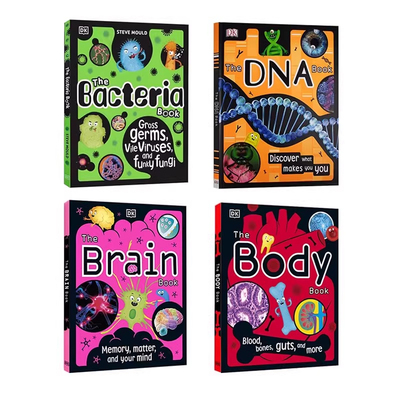 DK The Body/Brain/DNA/Bacteria Book 4册 身体/大脑/基因/细菌 英文原版 儿童生理健康百科  SuperSimple超级简单系列学习阅读
