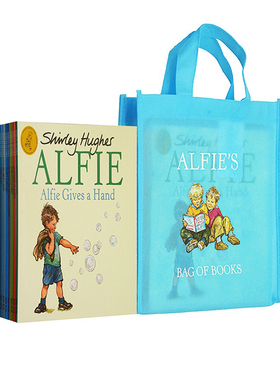 英文原版 Alfie Collection 10册手提袋套装 格林威大奖作者 Shirley Hughes 儿童图画故事绘本 阿尔菲系列