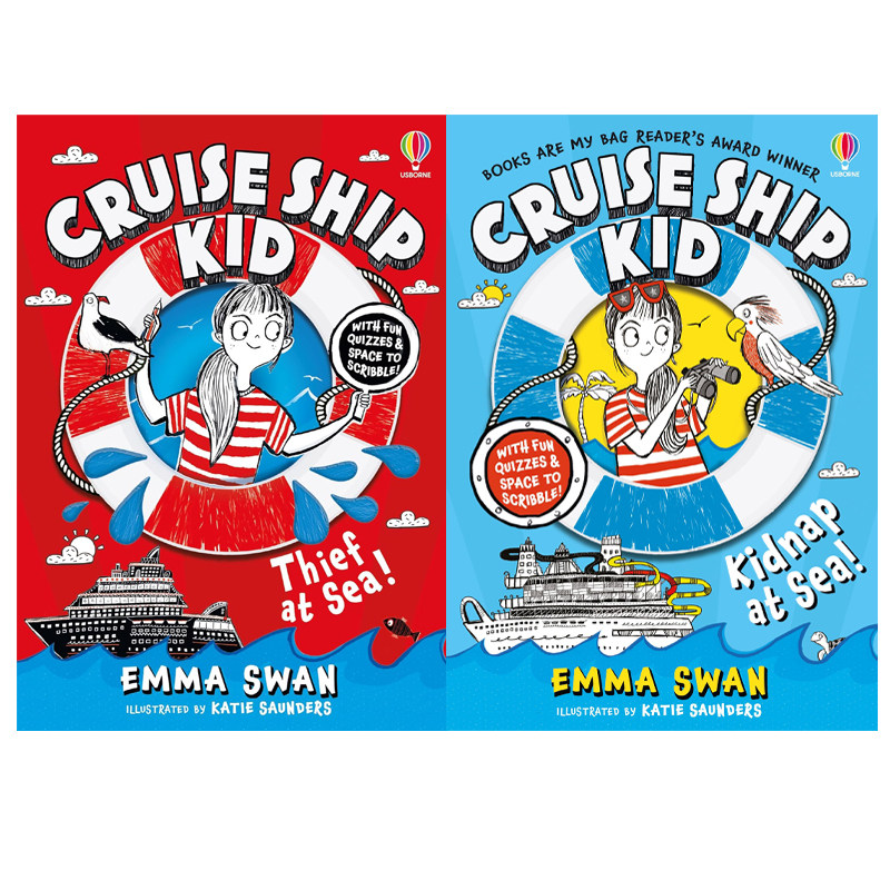 预售 英文原版Cruise Ship Kid:Thief At Sea! / Kidnap at Sea! 邮轮少年 海上小偷 海上绑架案2册 儿童文学小说趣味侦探冒险故事