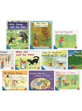 L9一年级 新词推理 Blue蓝色套装1 PM Readers 彩虹阅读 10册 小学生分级阅读 小花生精选阅读教辅英文原版启蒙绘本