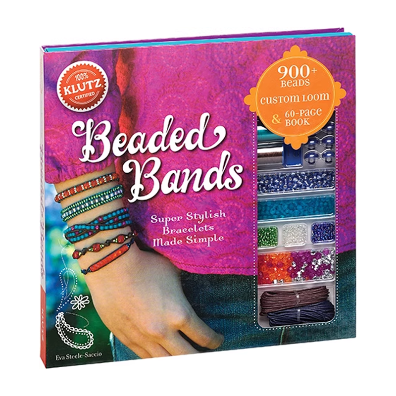 英文原版 Klutz Beaded Bands 儿童创意手链 串珠饰品制作 DIY工具包