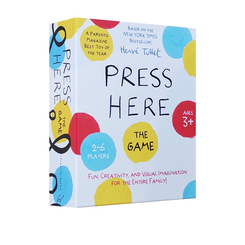 英文原版 Press Here Game Herve Tullet 儿童艺术卡片游戏玩具书 亲子互动时光 动手动脑