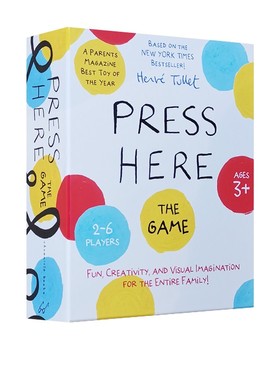 英文原版 Press Here Game Herve Tullet 儿童艺术卡片游戏玩具书 亲子互动时光 动手动脑