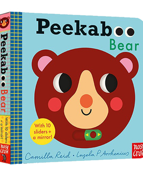 英文原版 Peekaboo Bear 躲猫猫 机关纸板操作书  亲子互动儿童启蒙绘本 附镜子 Nosy Crow