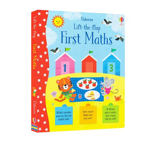 英文原版 First Maths 认识数字 Usborne Lift the Flap 儿童数学启蒙认知翻翻书