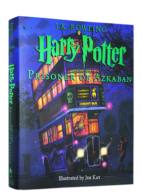 彩绘版第三部 英文原版 哈利波特与阿兹卡班的囚徒 美版 Harry Potter and the Prisoner of Azkaban 精装收藏插图版小说绘本