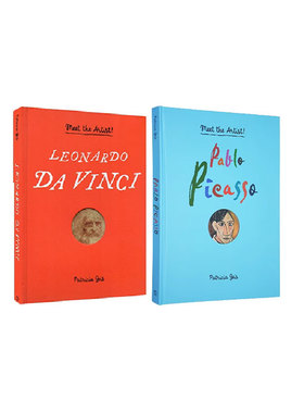 英文原版 遇见艺术家 Meet the Artist 系列2册 精装立体翻翻书 Leonardo da Vinci/Pablo Picasso 儿童艺术启蒙图画故事书
