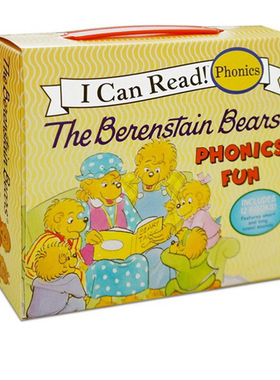 英文原版 The Berenstain Bears Phonics Fun 贝贝熊 I Can Read 自然拼读盒装12册