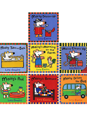 小鼠波波英文原版绘本7册 Lucy Cousins 儿童英语启蒙生活习惯认知图画故事书 Maisy Goes Shopping/Bedtime亲子共读系列