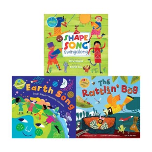 英文原版Sing Along With Me Earth Song 新品 3册附音频视频 Barefoot Books 韵文与歌谣系列 亲子互动学习