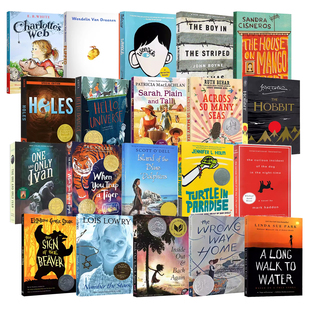 纽伯瑞儿童文学奖小说 charlotte's web夏洛的网英文版 a long walk to water 奇迹男孩怦然心动 别有洞天原版书籍 Holes Newbery