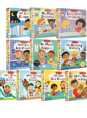 Big Steps 系列 0-3岁幼儿习惯养成情商教育 10册英文原版绘本 翻翻操作书 幼教启蒙 No More Nappies/Can You Say Please