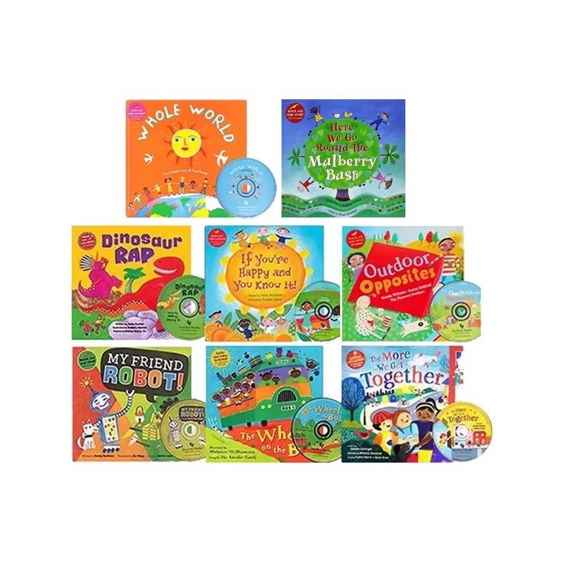 英文原版 Barefoot Books 韵文与歌谣 家庭系列 Wheels on the Bus 8册附8CD 英语语感启蒙 磨耳朵绘本图画书,书籍/杂志/报纸,儿童读物原版书,淘宝优惠券,粉丝福利购,淘宝优惠卷