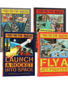 英文原版 You Do the Maths 系列4册 无所不在的数学应用 儿童自然科普漫画绘本读物 Launch a Rocket in Space/Solve a Crime