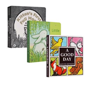 英文原版 Good Day/Little White Rabbit/Kitten's First Full Moon 纸板书 3册 凯迪克奖作者Kevin Henkes