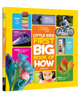 英文原版绘本 National Geographic 美国儿童国家地理百科普书 Little Kids First Big Book of How 精装大开本英语辅导训练故事