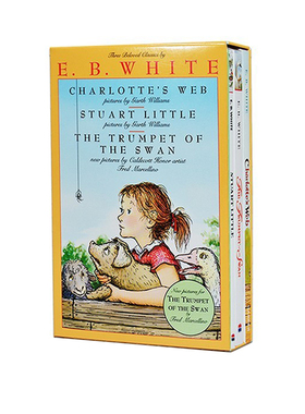 预售 Charlotte's Web 夏洛的网 英文原版Stuart Little精灵鼠小弟/吹小号的天鹅 3册 夏洛特的网 儿童文学 E.B.White怀特插图版