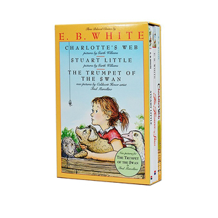 Charlotte's Web 夏洛的网 英文原版Stuart Little精灵鼠小弟/吹小号的天鹅 3册 夏洛特的网 儿童文学 E.B.White怀特插图版