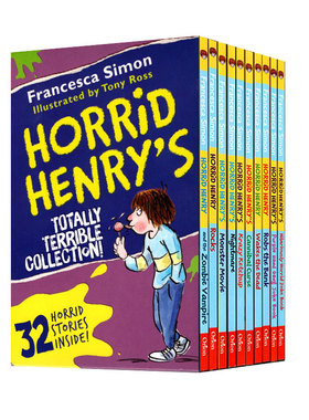 淘气包亨利 10册盒装 英文原版 Horrid Henry's Totally Terrible Collection 儿童幽默章节桥梁书中小学生课外阅读故事小说