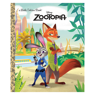 Book 儿童绘本故事书 疯狂动物城 动画电影周边书 小金书 Disney Golden Little Zootopia 英文原版 预售