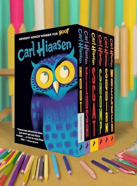 英文原版 Hiaasen 6-Book Paperback Boxed Set 拯救猫头鹰系列6册盒装 希尔森经典畅销书 Carl Hiaasen
