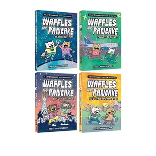 英文原版 Waffles and Pancake系列 华夫饼和煎饼 4册 精装 美味的行星 中小学英语课外阅读读物 全彩漫画绘本