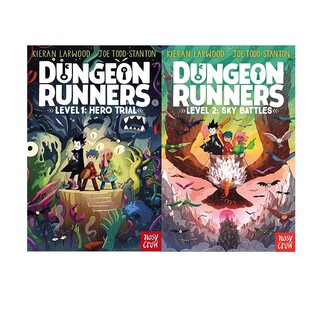 英文原版 大嘴鸟 Runners Battles Hero Sky Dungeon 2册 儿童奇幻动作冒险故事章节书 预售 Trial 地牢跑者