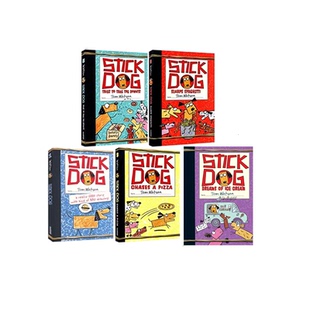 Hot Stick Wants 英文原版 儿童桥梁章节书小说 watson 史迪狗系列 Tom Dog 青少年读物 5册 趣味幽默冒险故事