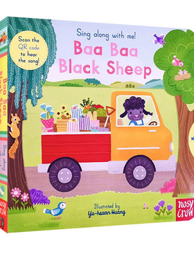 新品 英文原版 Baa Baa Black Sheep 纸板机关操作书 Sing Along with Me 欧美经典儿歌 欢唱童谣绘本 亲子互动 送音频