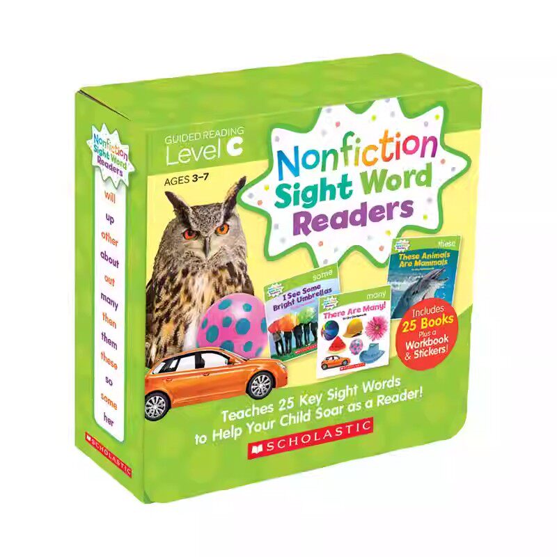 学乐出品 英文入门关键字词 Nonfiction Sight Word Readers C 25册全套 无盒装 自然拼读初级 英文原版
