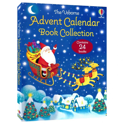 英文原版 尤斯伯恩圣诞盲盒书倒数日历 24册 Advent Calendar Book Collection 经典童话 故事绘本 了解圣诞文化