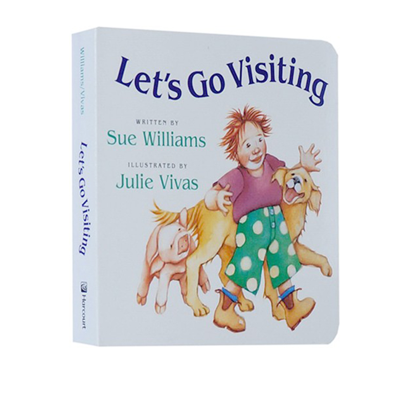 英文原版 Let's Go Visiting Board book 吴敏兰绘本123 撕不破纸板 英语早教启蒙认知 纸板书