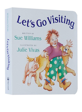 英文原版 Let's Go Visiting Board book 吴敏兰绘本123 撕不破纸板 英语早教启蒙认知 纸板书
