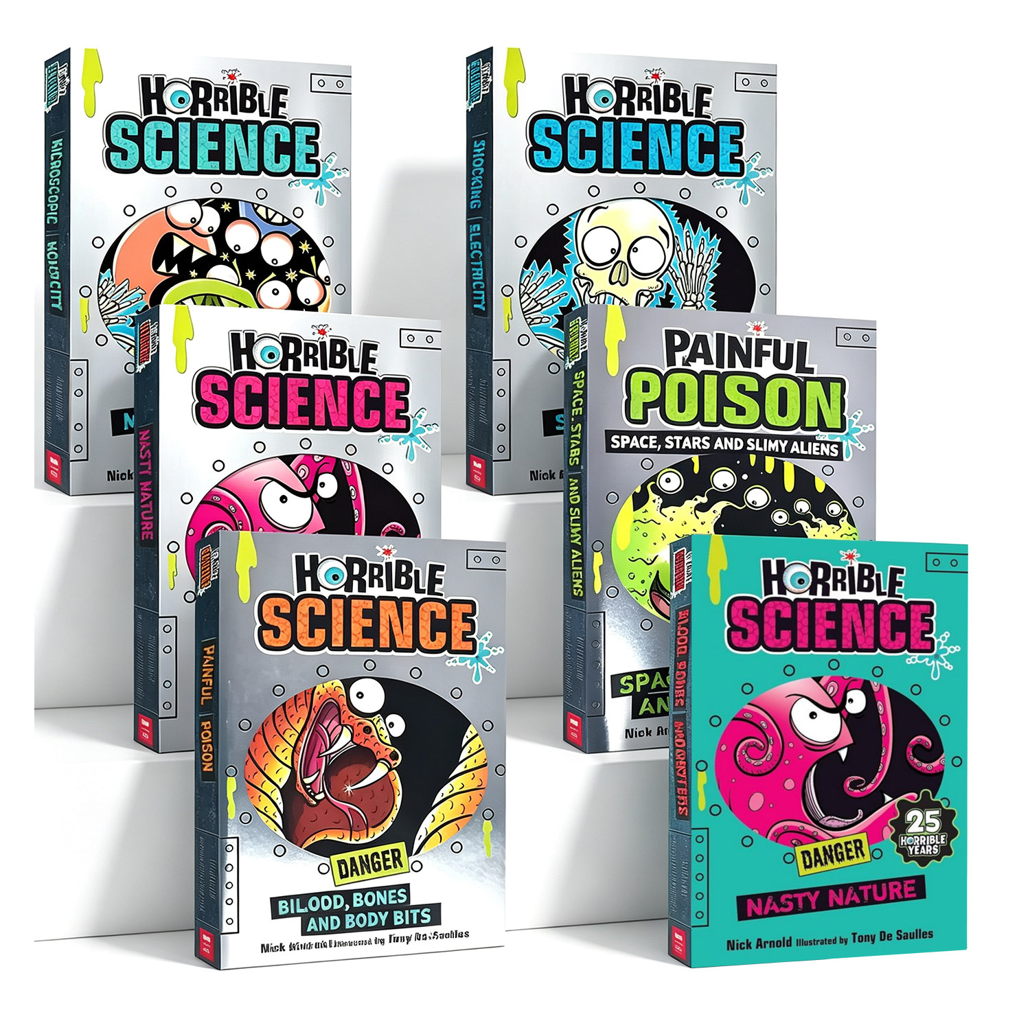 预售 英文原版 可怕的科学 Horrible Science 6册 儿童桥梁章节读物 可怕的历史地理数学同系列 课外科普读物