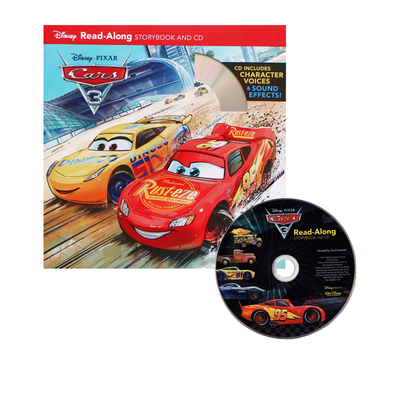 英文原版 赛车汽车总动员3 闪电麦昆 Cars3 Read Along Storybook 附CD 迪士尼独立阅读有声绘本 经典儿童图画故事书