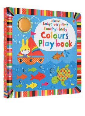 英文原版 Usborne Baby's very first touchy-feely Colours Play book 宝宝的首本颜色色彩触摸翻翻书 尤斯伯恩 启蒙洞洞书