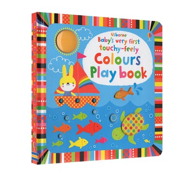 英文原版 Usborne Baby's very first touchy-feely Colours Play book 宝宝的首本颜色色彩触摸翻翻书 尤斯伯恩 启蒙洞洞书