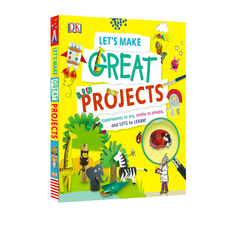 英文原版 DK Let's Make Great Projects 我们一起做项目 精装全彩 太空自然历史动物科学 科学实验 STEM科普创意思维