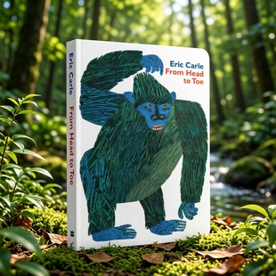 从头到脚英文原版绘本 From Head to Toe 卡尔爷爷绘本 Eric Carle 艾瑞卡尔 儿童启蒙纸板书 从头动到脚 幼儿宝宝英语学习
