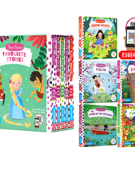 扫码听音频 First Stories系列童话篇 5-Book Slipcase B BUSY纸板机关操作书5册盒装 Rapunzel/Snow White/Jungle/Mulan 英文原版