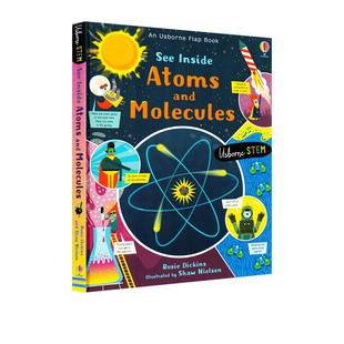 预售 英文原版 Usborne See Inside Atoms and Molecules 看里面系列翻翻书 原子分子篇 尤斯伯恩儿童早教书科普知识精装大开纸板