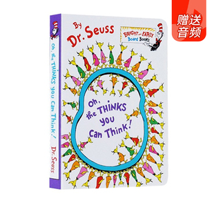 你能有多少奇思妙想 Can 英文原版 儿童启蒙纸板书 苏斯博士 Thinks Seuss The 亲子共读绘本 You Think