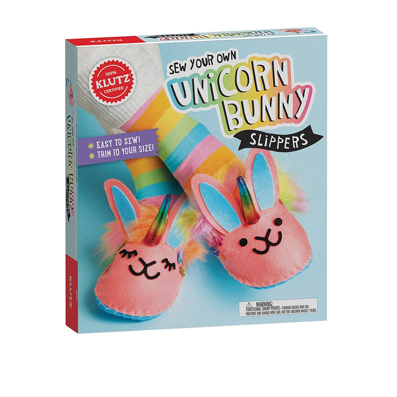 英文原版 Klutz Sew Your Own Unicorn Bunny Slippers 自制独角兔子拖鞋 手工DIY 动手能力 边玩边学