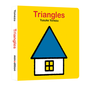 预售 英文原版 Triangles 三角形 形状启蒙洞洞书 想象力Yusuke Yonezu 创意大师洞洞翻翻启蒙纸板书 聪明宝宝玩出来 Minedition