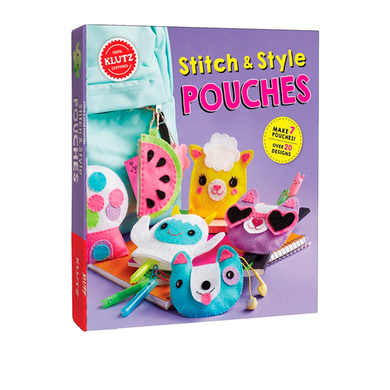 英文原版 Klutz Stitch and Style Pouches 儿童创意手工DIY 手工钱包