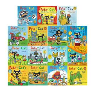 吴敏兰常青藤爸爸书单 部分含贴纸 The 皮特猫 15册 Checks Pete Cat 儿童英语绘本图画故事 可单买 儿童情绪性格培养 英文原版